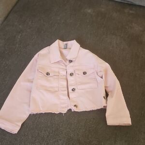 Losan Pink Cropped Denim Jacket